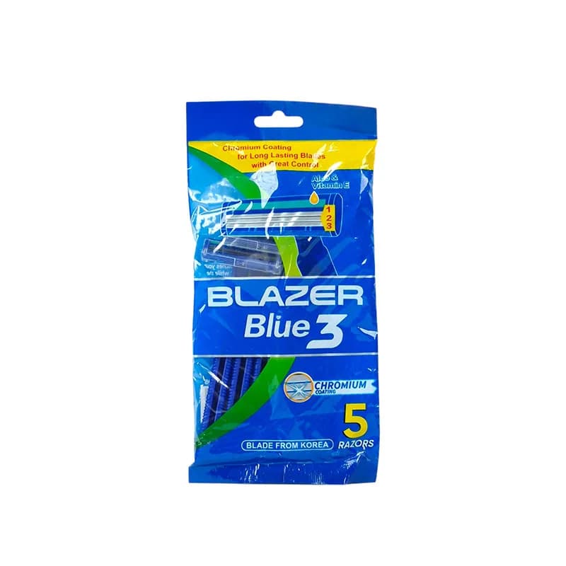 ژیلت سه لبه صابون دار Blazer Blue 3 بسته 5 عددی