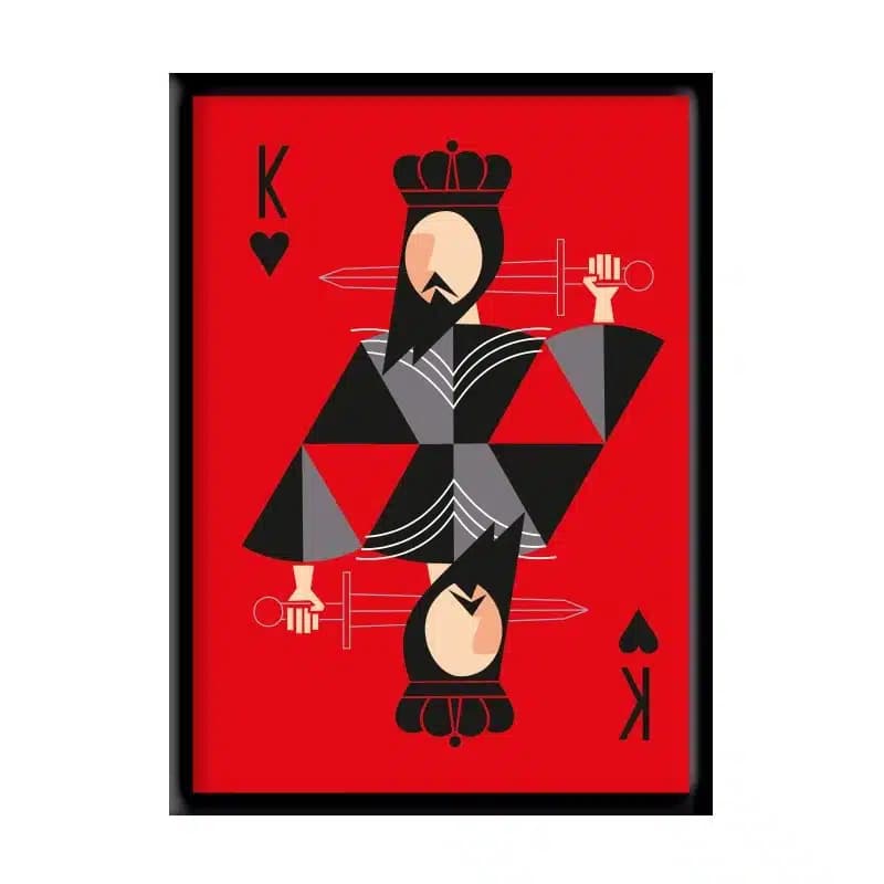 تابلو دکوراتیو شاه و ملکه و سرباز سه تکه کد1861 — تصویر ۳