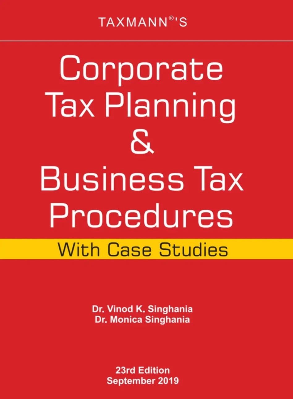 کتاب Corporate Tax Planning & Business Tax Procedures with Case Studies نسخه انگلیسی PDF