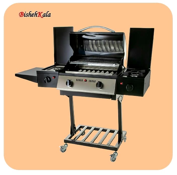 باربیکیو پایه دار همراه میزکار و آویز ابزار کد(A)
