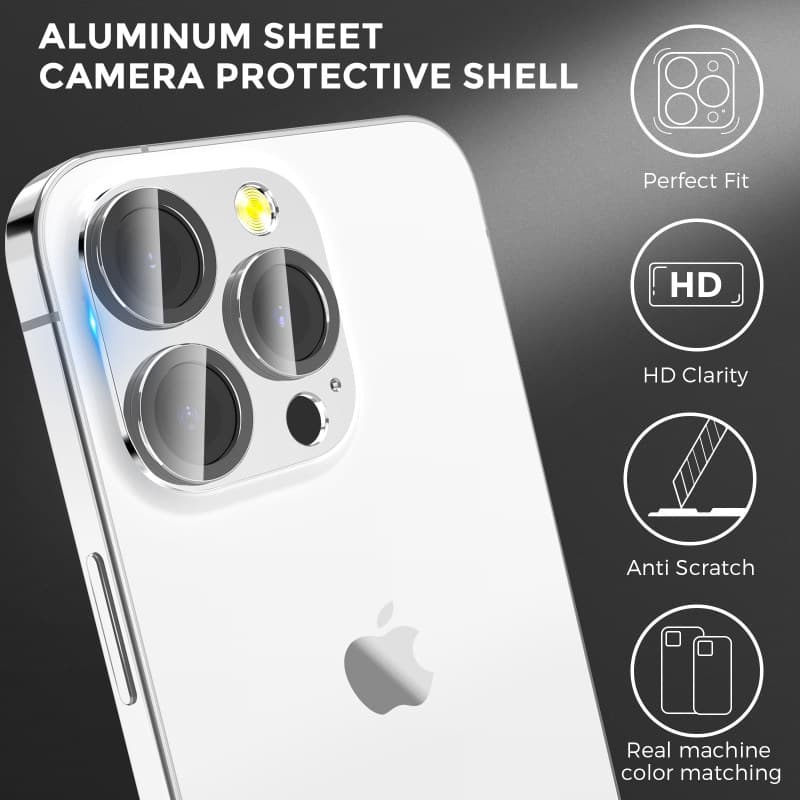 محافظ لنز دوربین آهااستایل مدل WG62-1 مناسب برای گوشی موبایل اپل iPhone 13 pro / 13 Pro max بسته 2 عددی — تصویر ۷