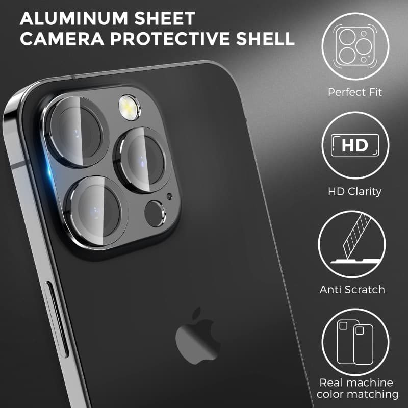 محافظ لنز دوربین آهااستایل مدل WG62-1 مناسب برای گوشی موبایل اپل iPhone 13 pro / 13 Pro max بسته 2 عددی — تصویر ۳