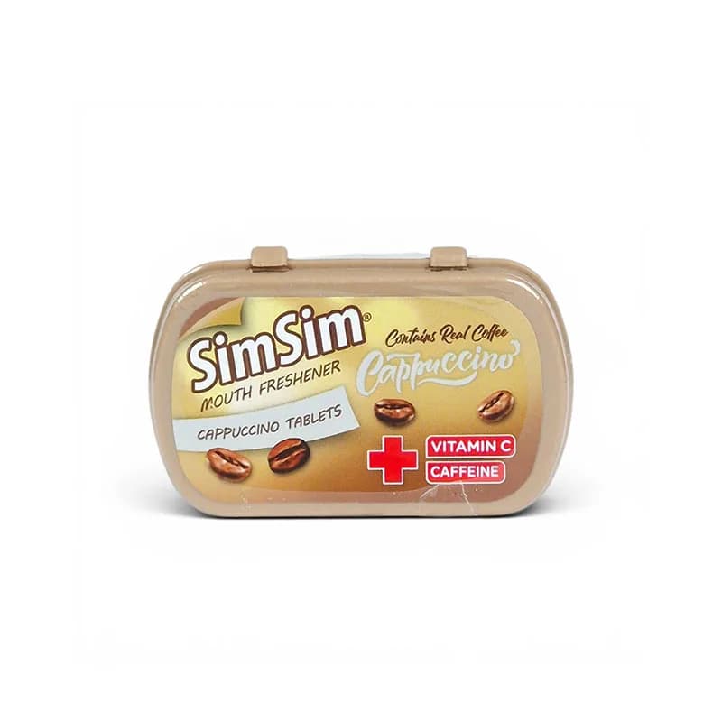قرص خوشبو کننده دهان کاپوچینو sim sim حجم 150 گرم