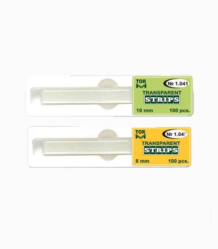 نوار شفاف برش خورده 100 عددی تور وی ام – Tor Vm Transparent Strips — تصویر ۲