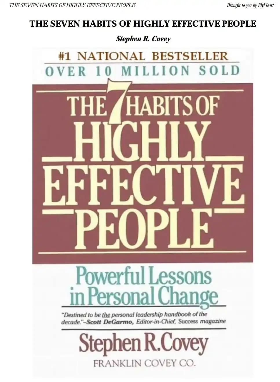 کتاب The 7 Habits of Highly Effective People