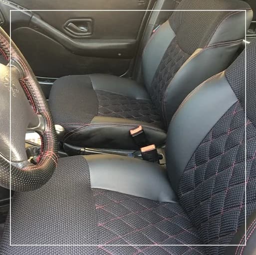 روکش صندلی پژو GLX 405 مدل لمسه لوزی برند R-142) ECCCO) — تصویر ۳