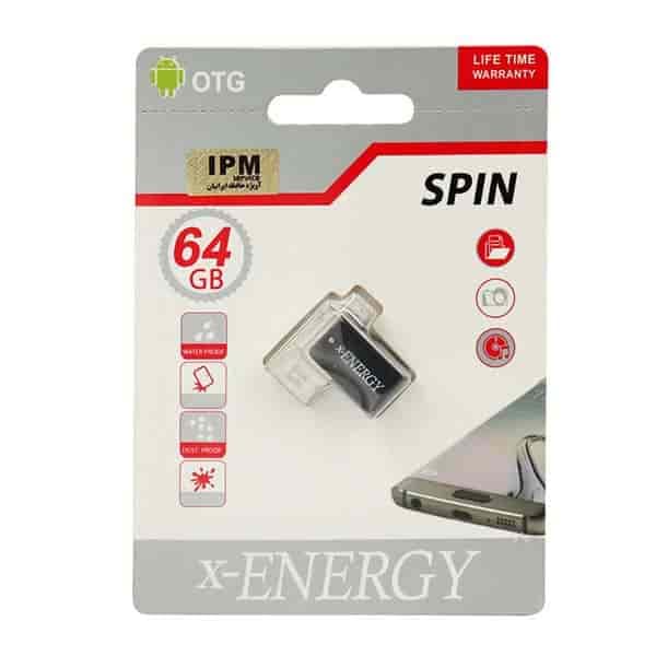 فلش ایکس انرژی X-Energy Spin OTG ظرفیت 64 گیگ