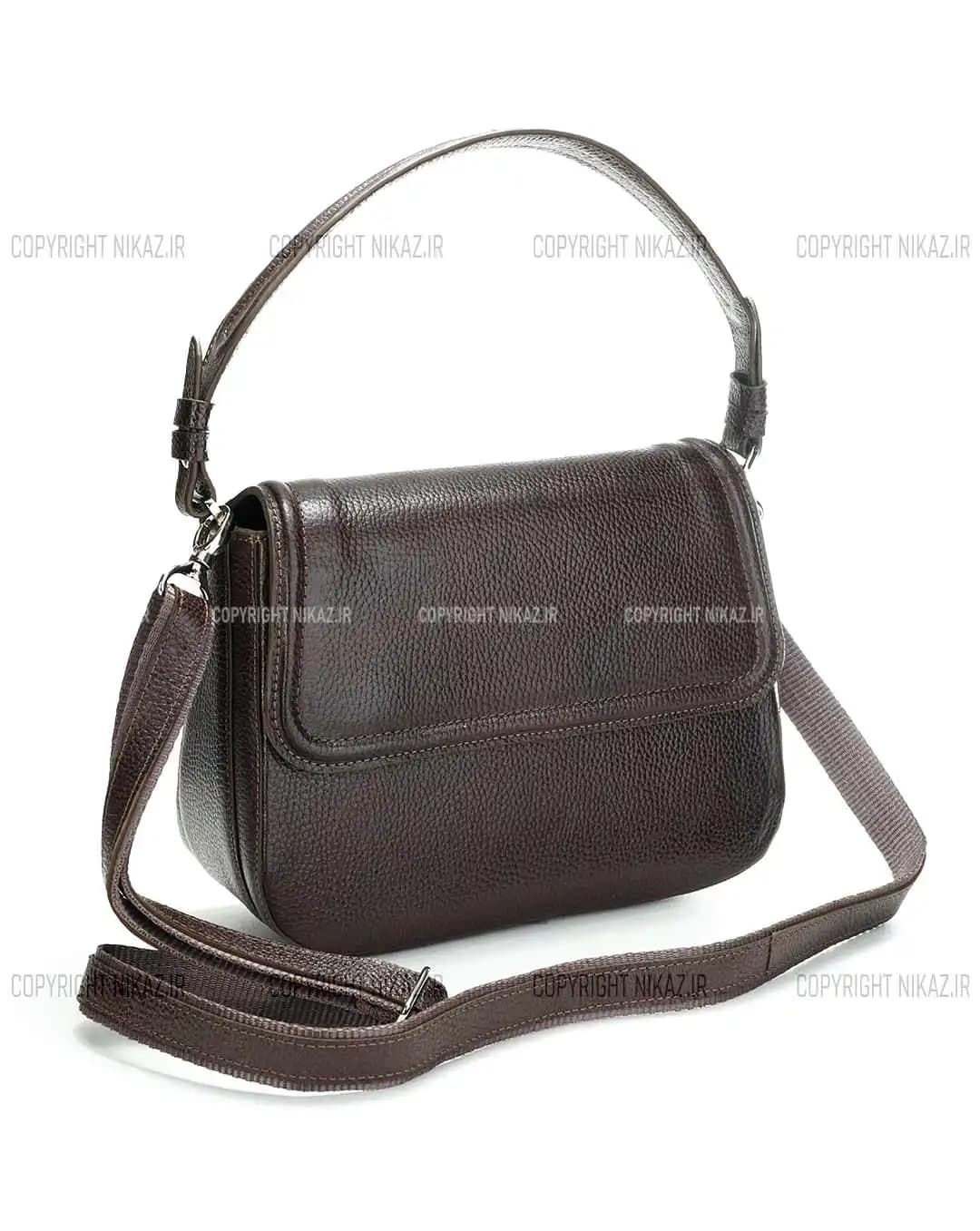 کیف دوشی زنانه چرم طبیعی مدل آترینا کد 2662 — تصویر ۳