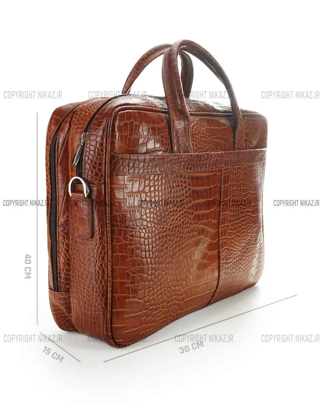 کیف اداری مردانه چرم طبیعی مدل رابین کد 2607 — تصویر ۳