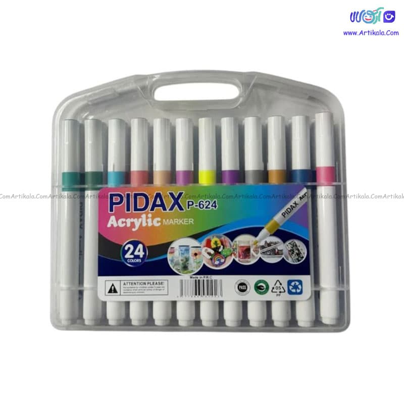 ماژیک 24 رنگ اکرلیک برند پیداکس PIDAX کد P 624