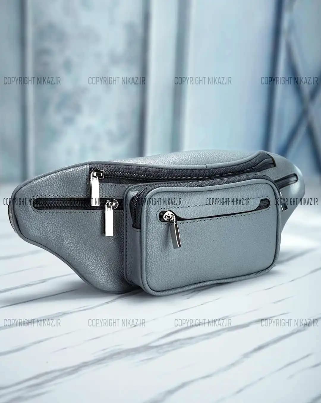 کیف کمری مردانه چرم طبیعی مدل فرخ کد 2581 — تصویر ۲