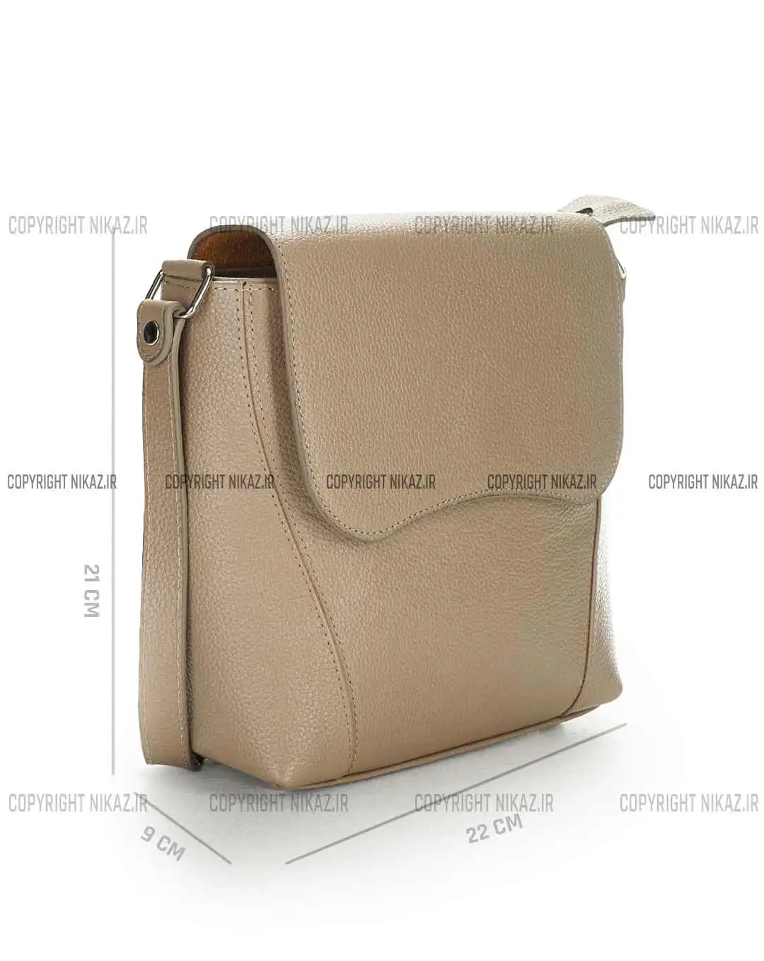 کیف دوشی زنانه چرم طبیعی مدل نوشا کد 2575 — تصویر ۳