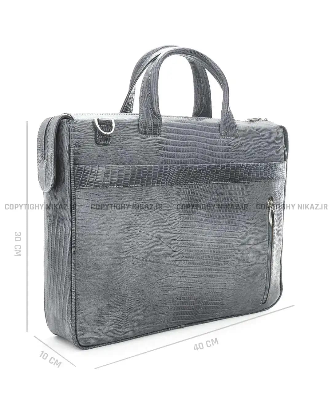 کیف اداری مردانه چرم طبیعی مدل سینا کد 2562 — تصویر ۳