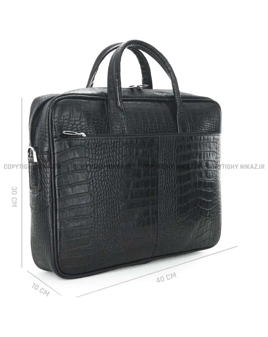 کیف اداری مردانه چرم طبیعی مدل سهند کد 2556 — تصویر ۳