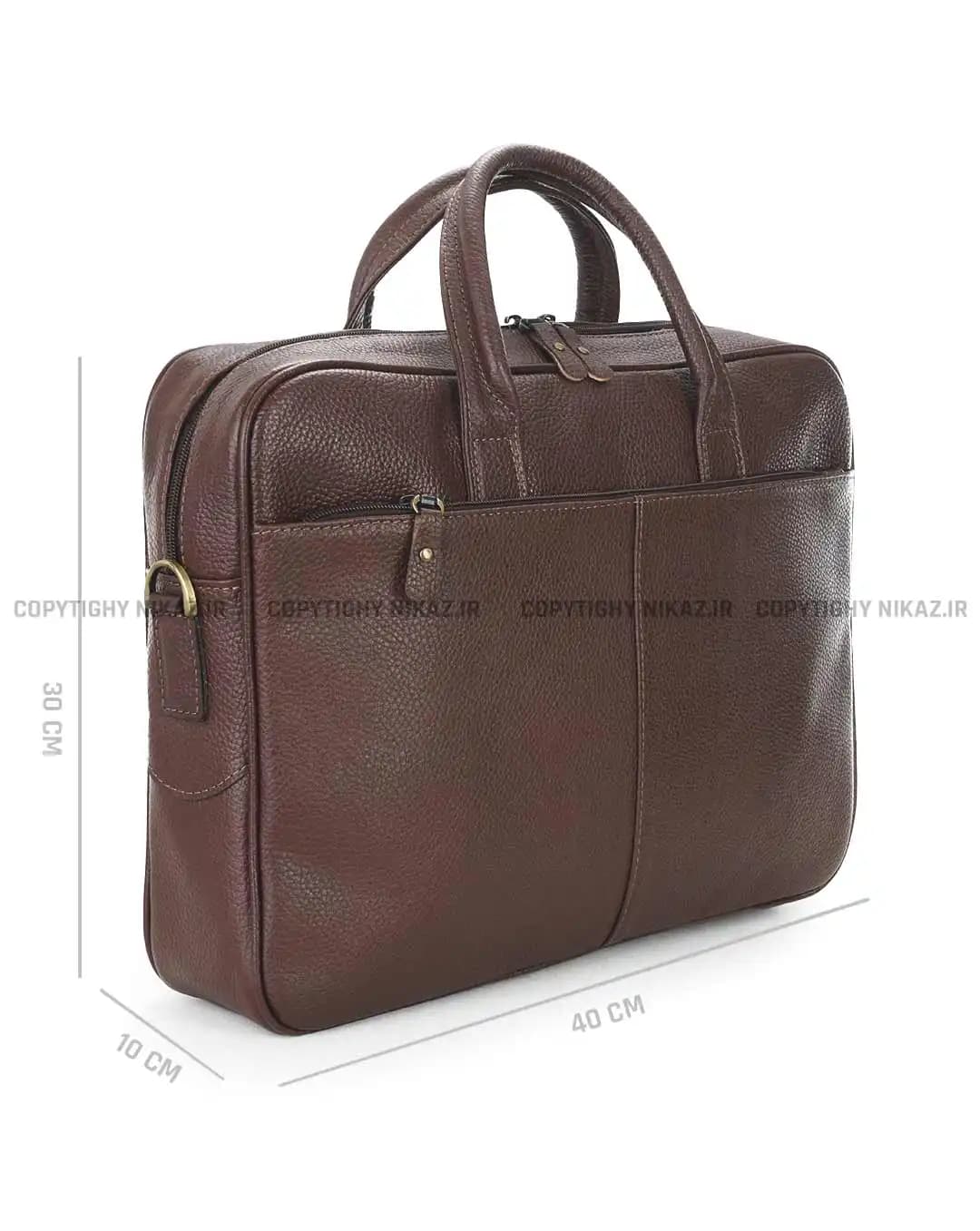 کیف اداری مردانه چرم طبیعی مدل سهند کد 2555 — تصویر ۳