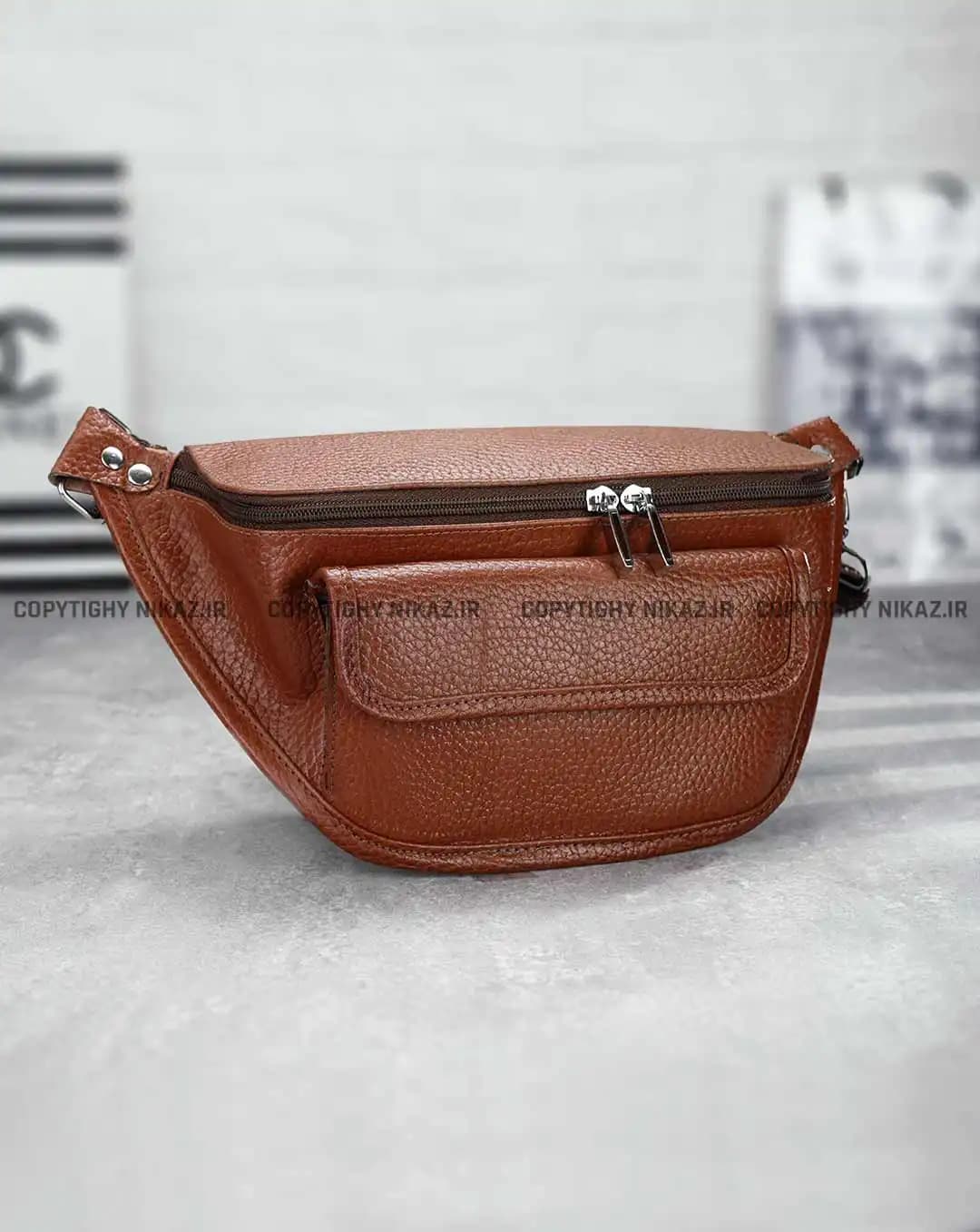 کیف کمری مردانه چرم طبیعی مدل داریا کد 2550 — تصویر ۲