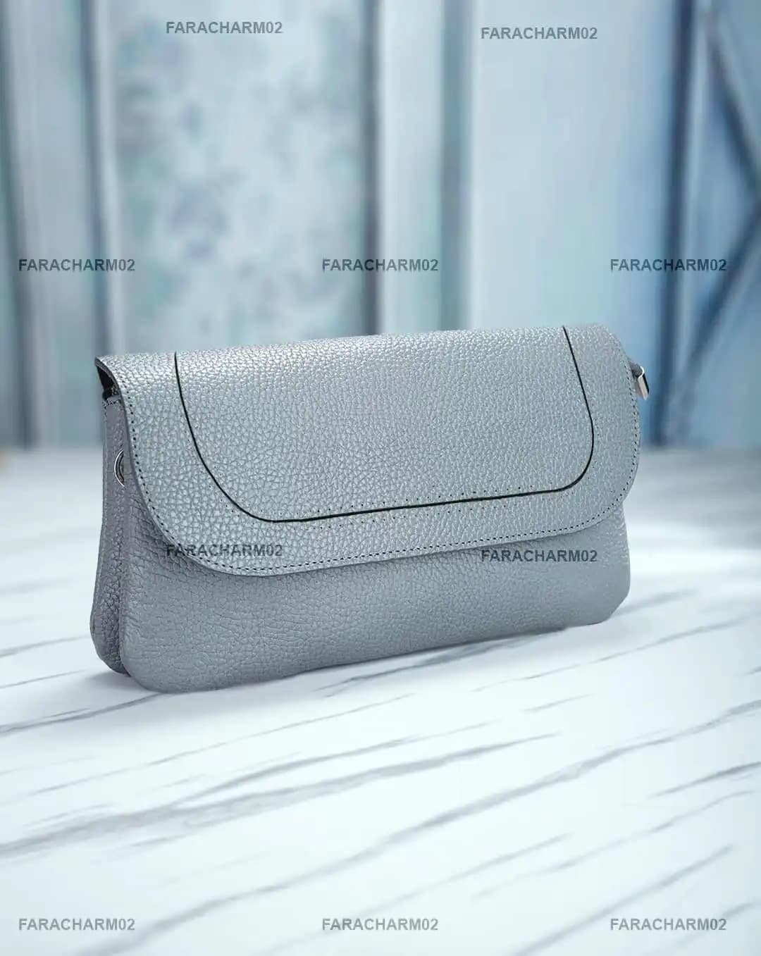 کیف دوشی زنانه چرم طبیعی مدل شیما کد 2547 — تصویر ۲