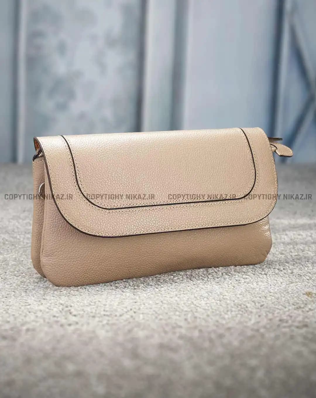 کیف دوشی زنانه چرم طبیعی مدل شیما کد 2546 — تصویر ۲