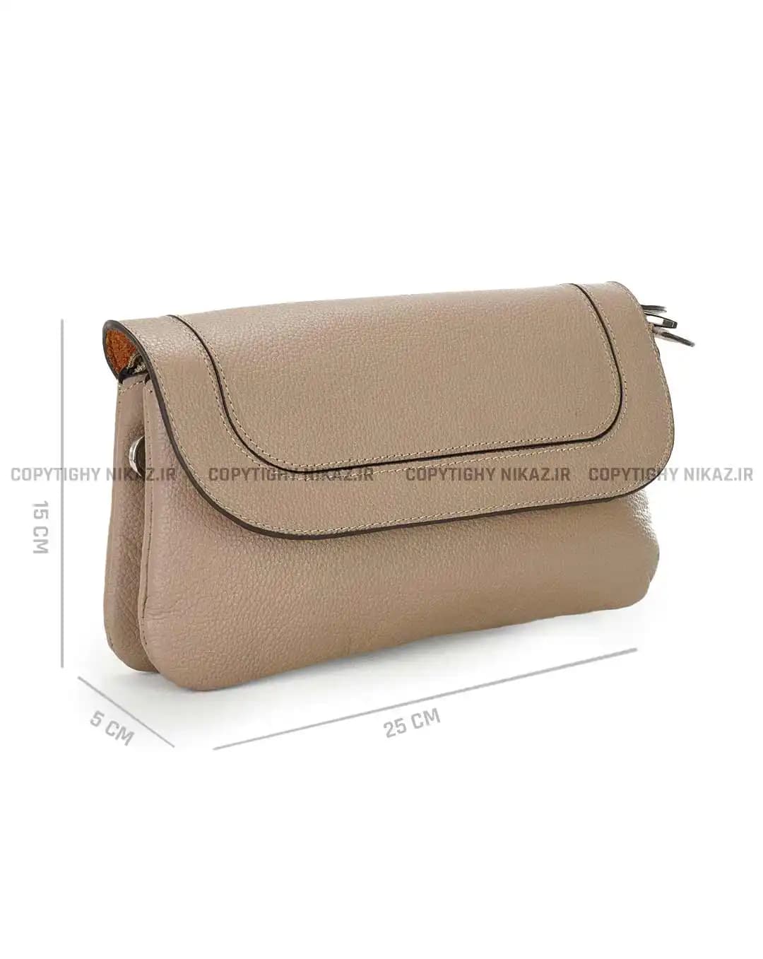 کیف دوشی زنانه چرم طبیعی مدل شیما کد 2546 — تصویر ۳