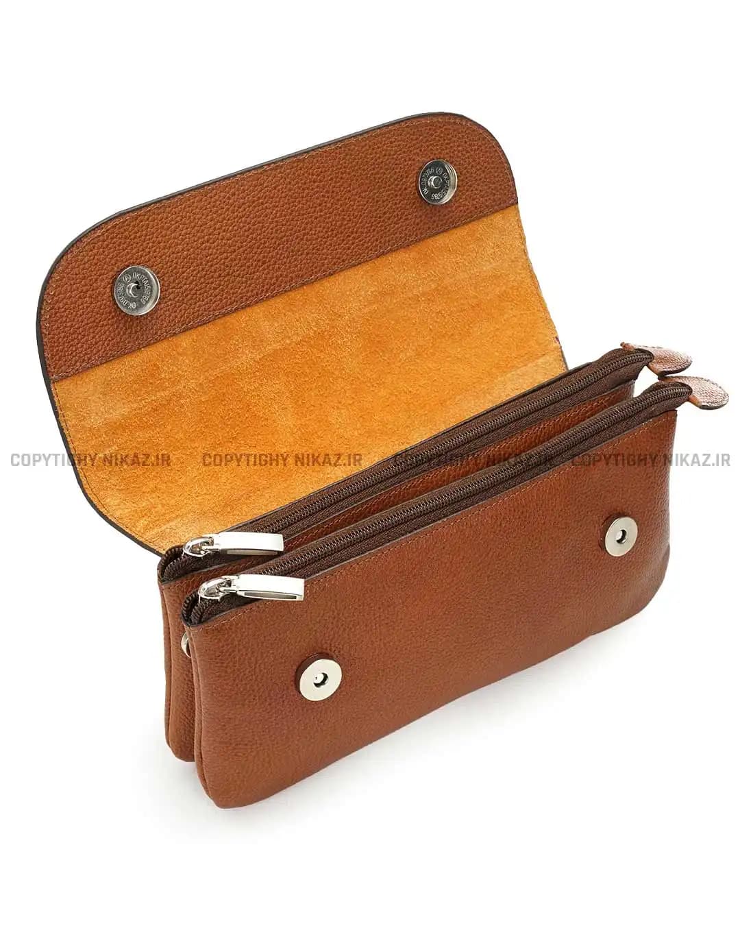 کیف دوشی زنانه چرم طبیعی مدل شیما کد 2545 — تصویر ۵