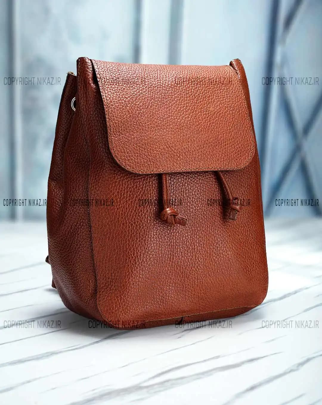 کوله پشتی زنانه چرم طبیعی مدل رادا کد 2526 — تصویر ۲