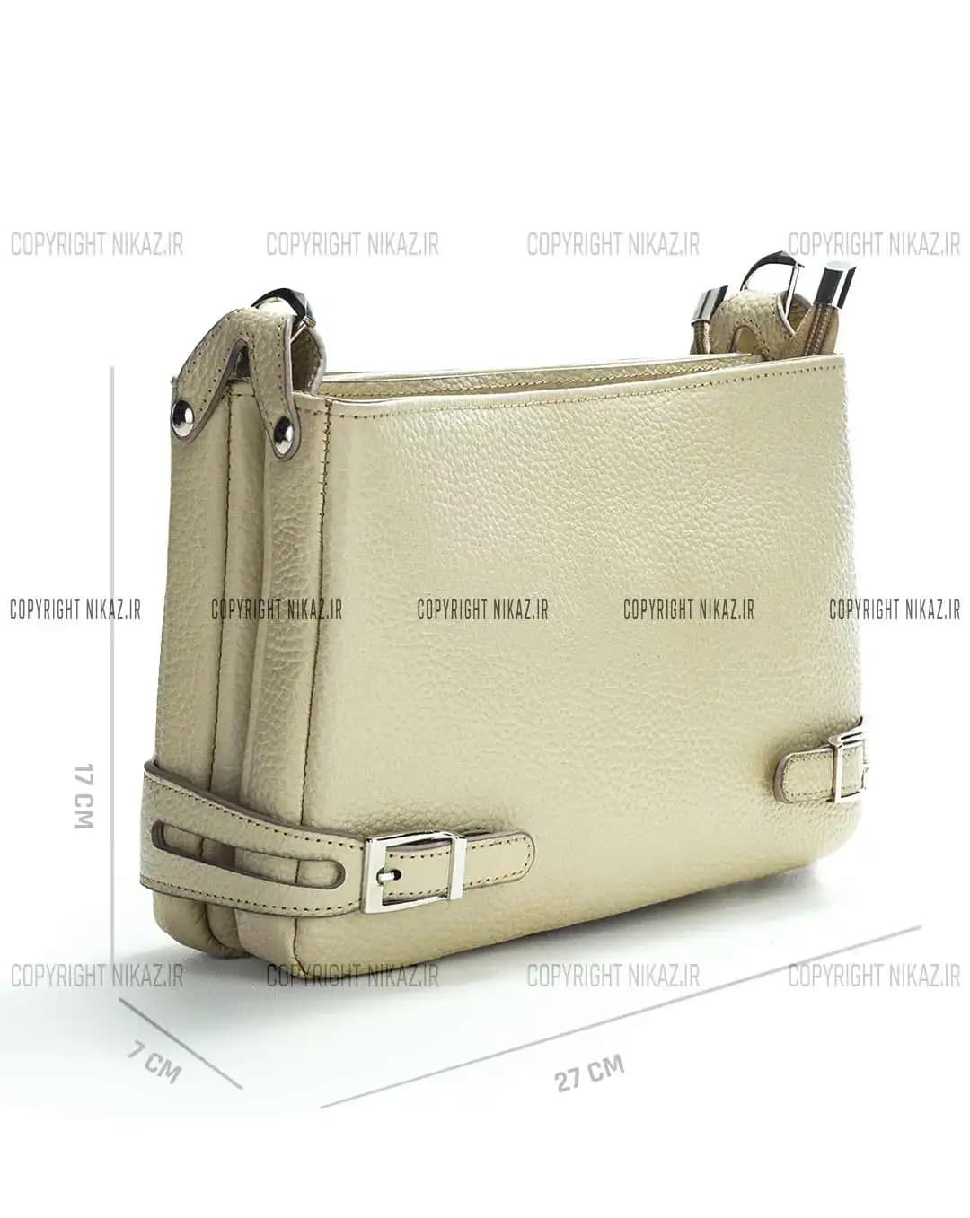 کیف دوشی زنانه چرم طبیعی مدل افرا کد 2520 — تصویر ۳