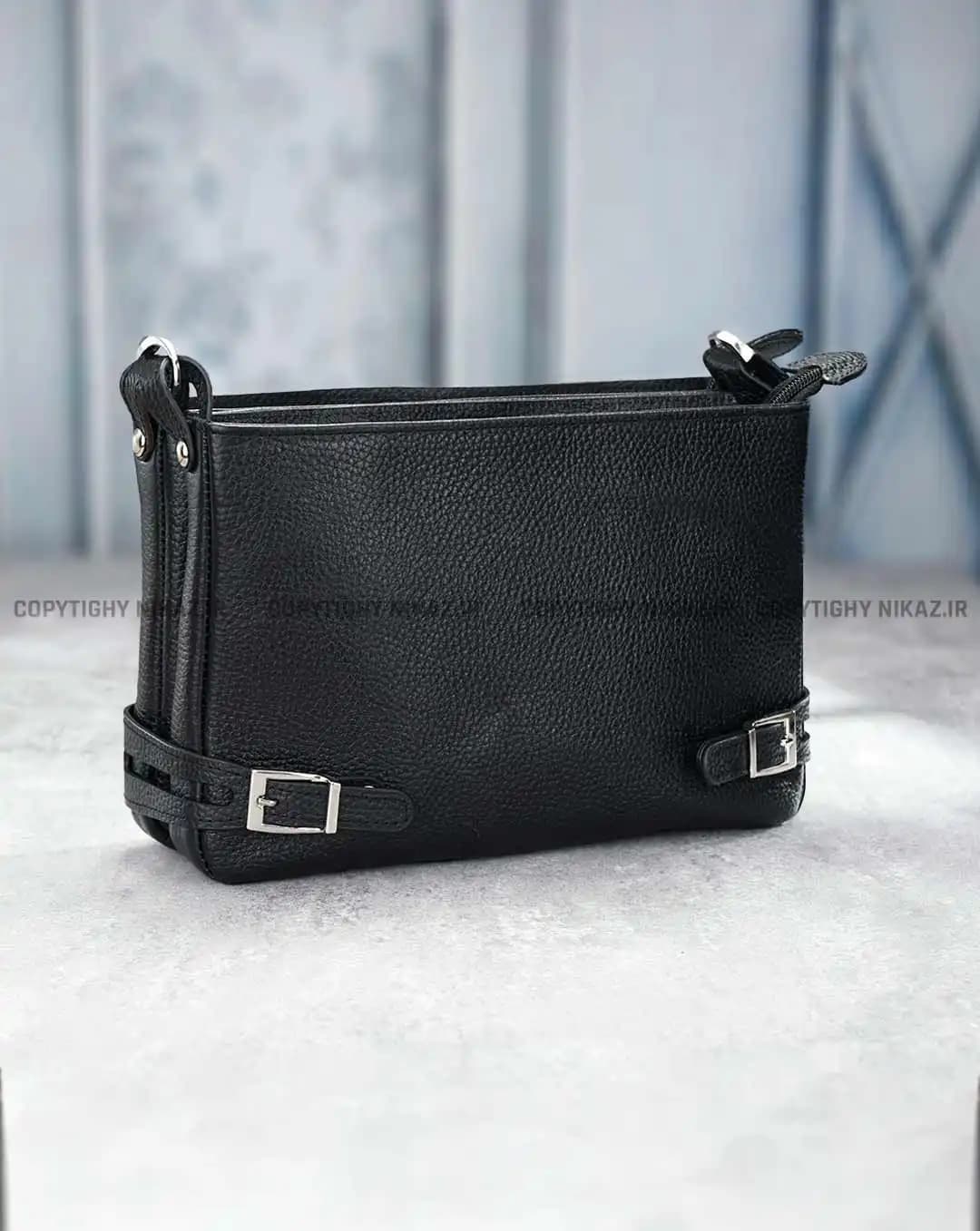 کیف دوشی زنانه چرم طبیعی مدل افرا کد 2518 — تصویر ۲