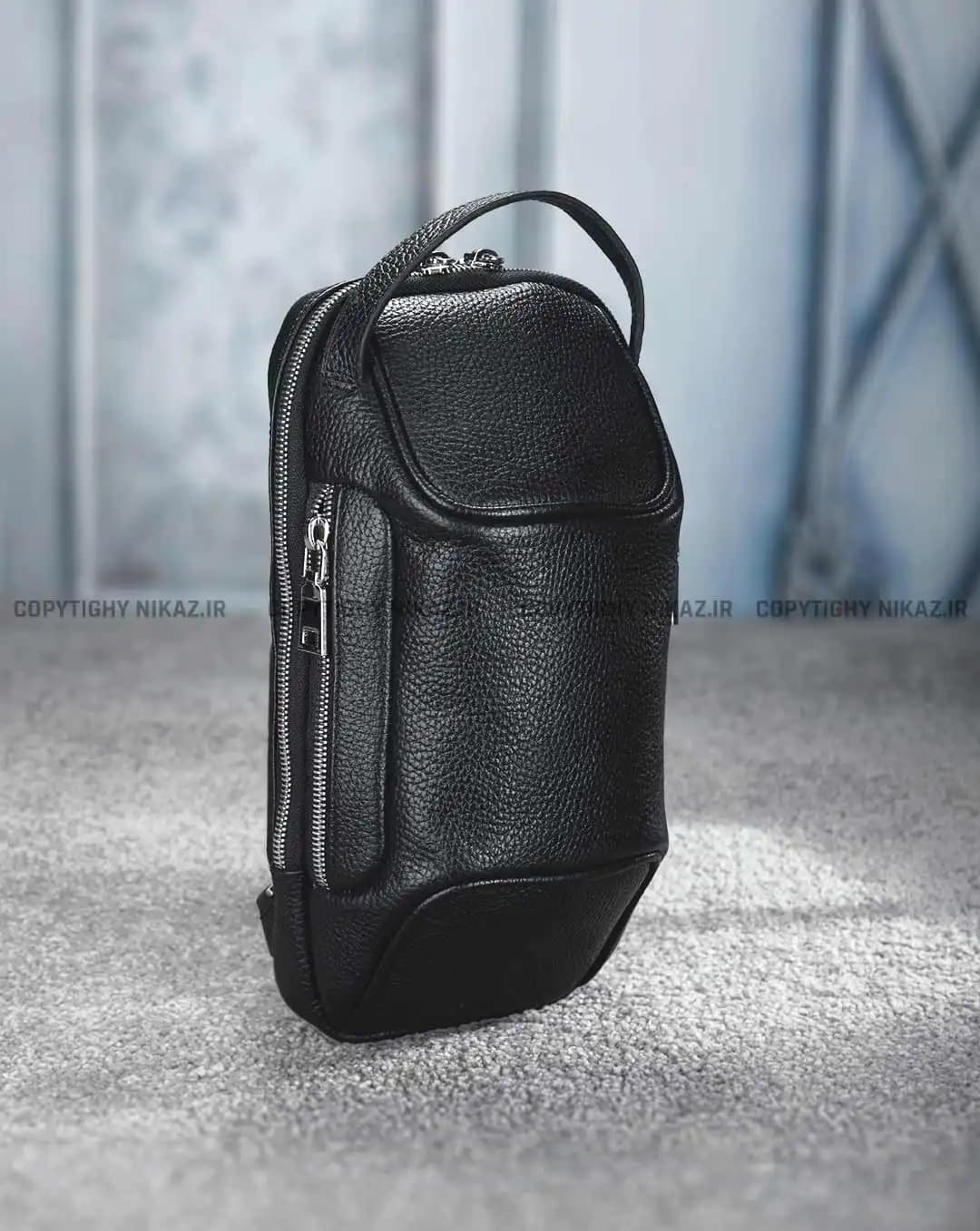 کیف کراس بادی مردانه چرم طبیعی مدل سومار کد 2516 — تصویر ۲