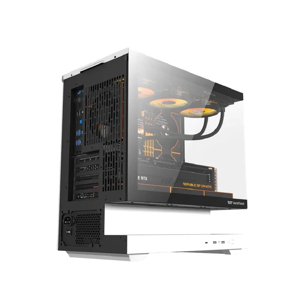 کیس کامپیوتر گیمینگ دارک فلش مدل FLOATRON F1B&W — تصویر ۳