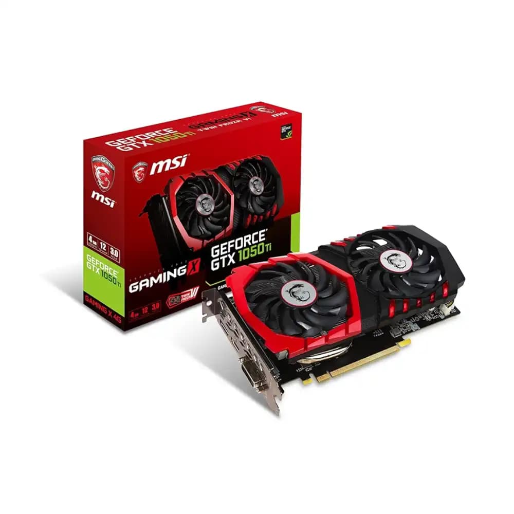 کارت گرافیک ام اس ای مدل 4 گیگابایت MSI GAMING X GTX 1050 TI کارکرده