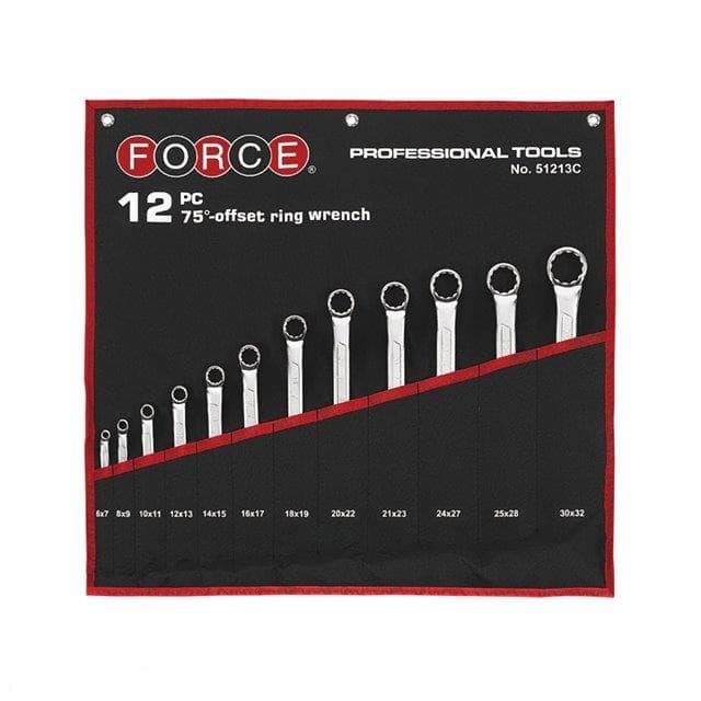 سری آچار دو سر رینگ 12 عددی مدل 51213C برند FORCE