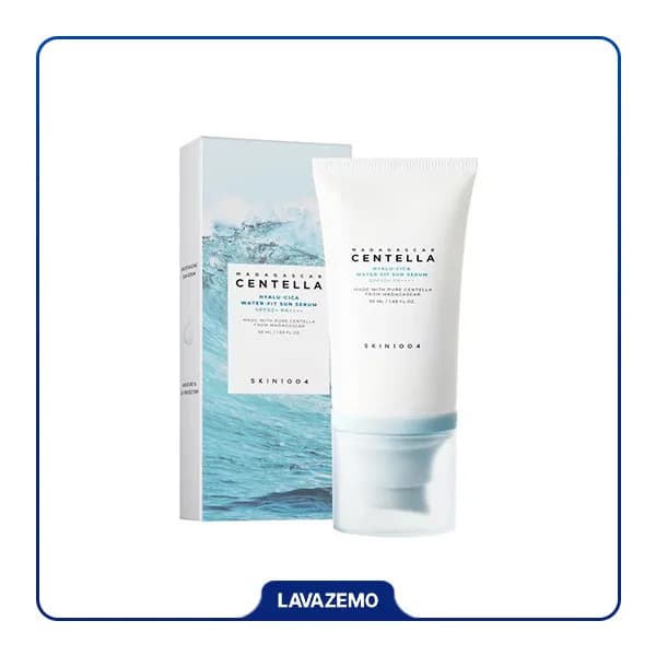 کرم ضد آفتاب بی‌رنگ اسکین ۱۰۰۴ سنتلا مدل ماداگاسکار SPF50 اصل