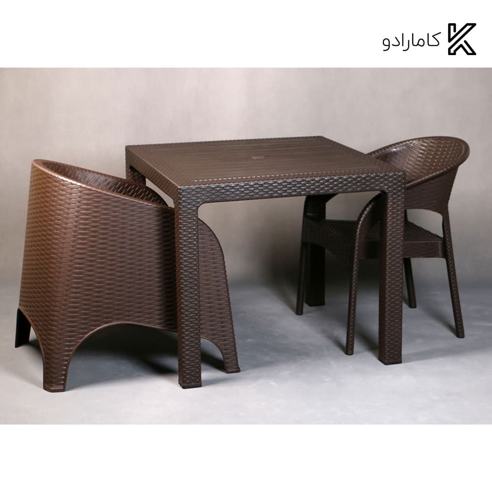 میز مربع حصیر بافت 90 در 90 ناصر پلاستیک کد 323 — تصویر ۷