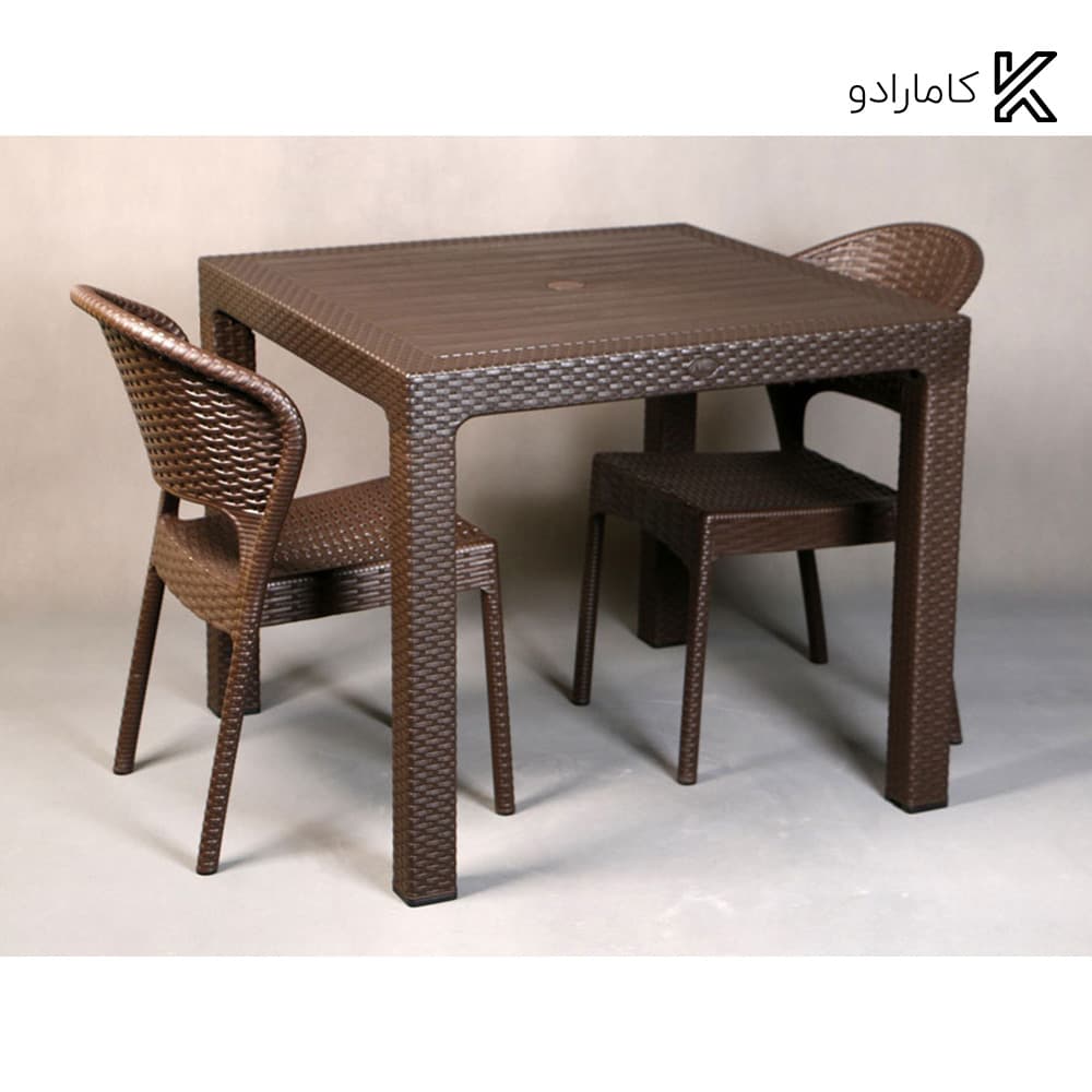 میز مربع حصیر بافت 90 در 90 ناصر پلاستیک کد 323 — تصویر ۵