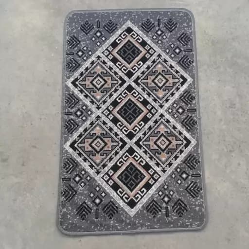گلیم ماشینی کاشان طرح گندم دودی پادری (80در50) پس کرایه