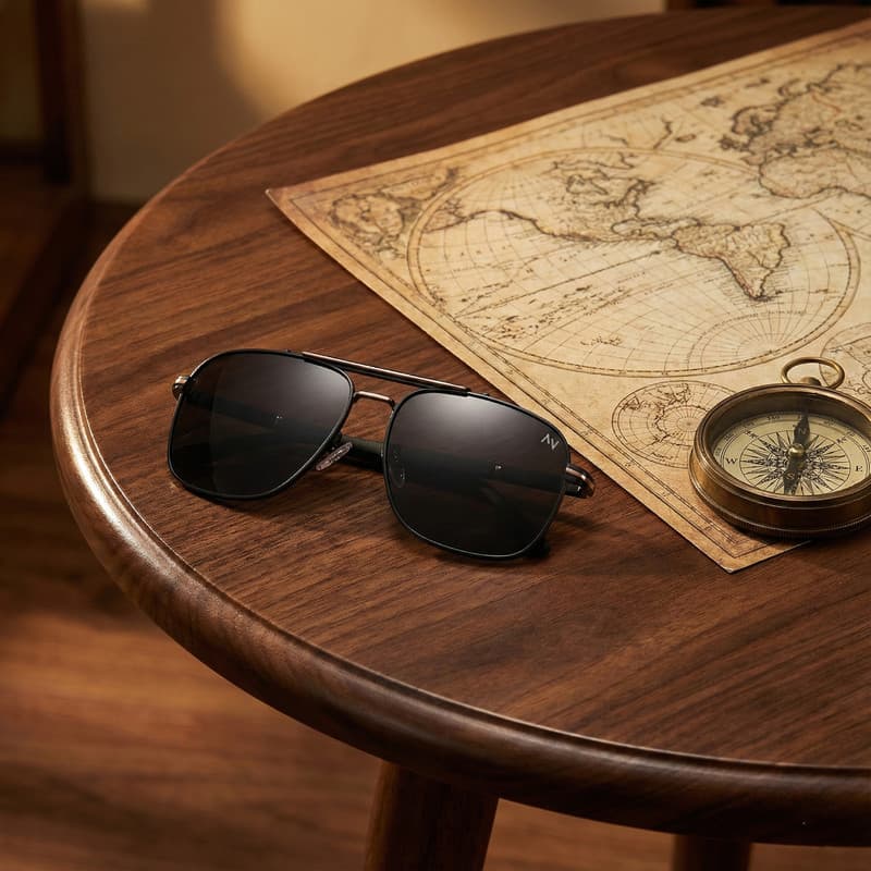 عینک آفتابی خلبانی (Aviator) مردانه آلبرت وگ مدل 6320C84P101 Polarized Avantgarde Visionary — تصویر ۷