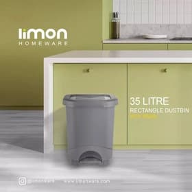 سطل پدالی چهارگوش لیمون ۱۸ لیتری لیمون 4243