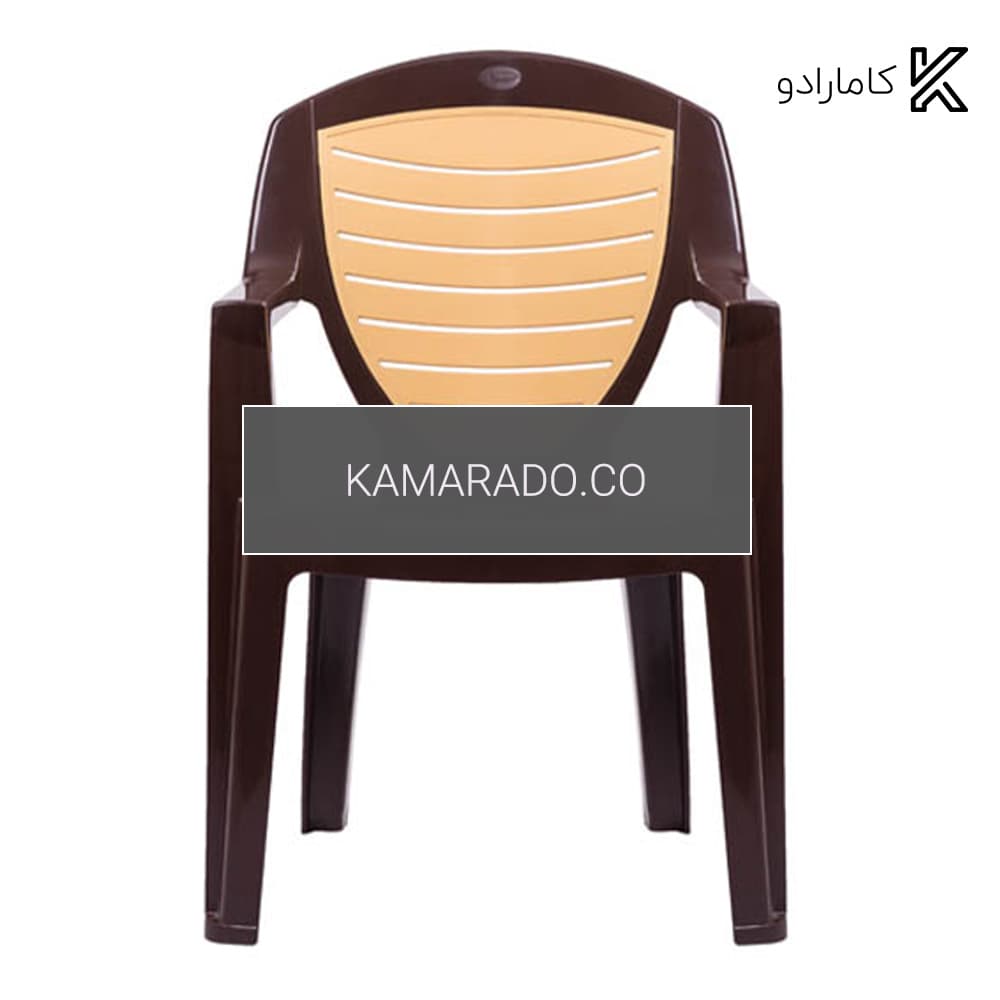 صندلی دسته دار دو رنگ ناصر پلاستیک کد 884 — تصویر ۳