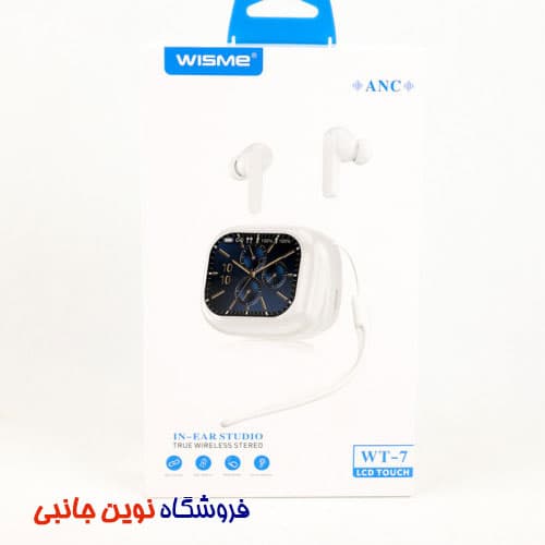 ایرپاد هندزفری نمایشگر لمسی ویسمی مدل WT-7 ا WISME WT-7 Smart Airpods smart noise cancellation (تک / عمده ) — تصویر ۳