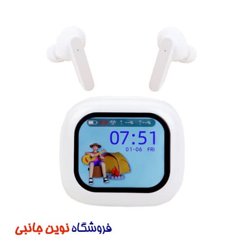 ایرپاد هندزفری نمایشگر لمسی ویسمی مدل WT-7 ا WISME WT-7 Smart Airpods smart noise cancellation (تک / عمده )