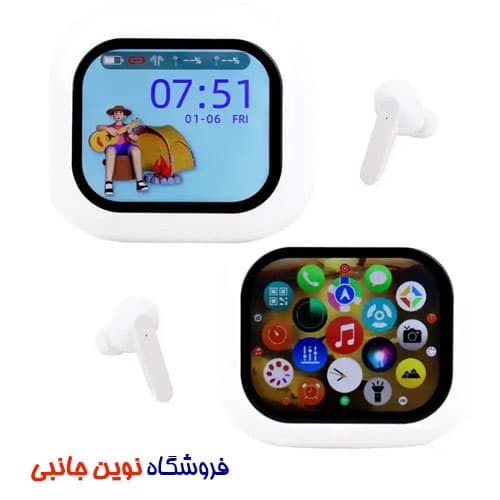 ایرپاد هندزفری نمایشگر لمسی ویسمی مدل WT-7 ا WISME WT-7 Smart Airpods smart noise cancellation (تک / عمده ) — تصویر ۲
