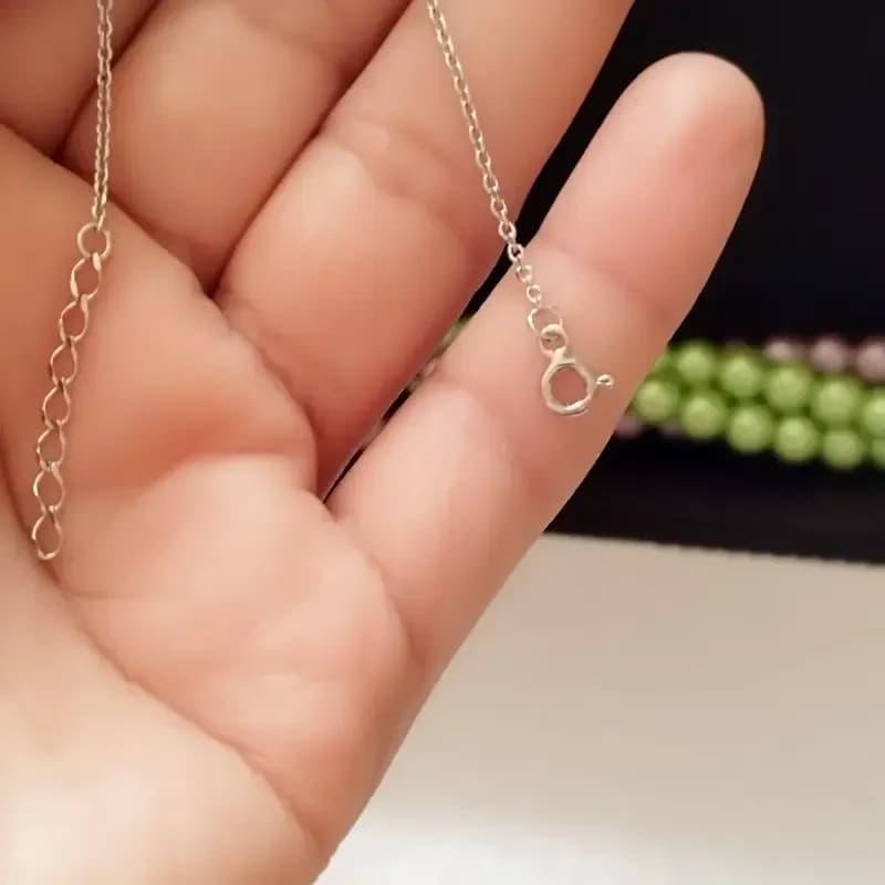 دستبند نقره زنانه عیار 925 طرح جواهری روکش طلا سفید وزن 4.49 گرم — تصویر ۱۱