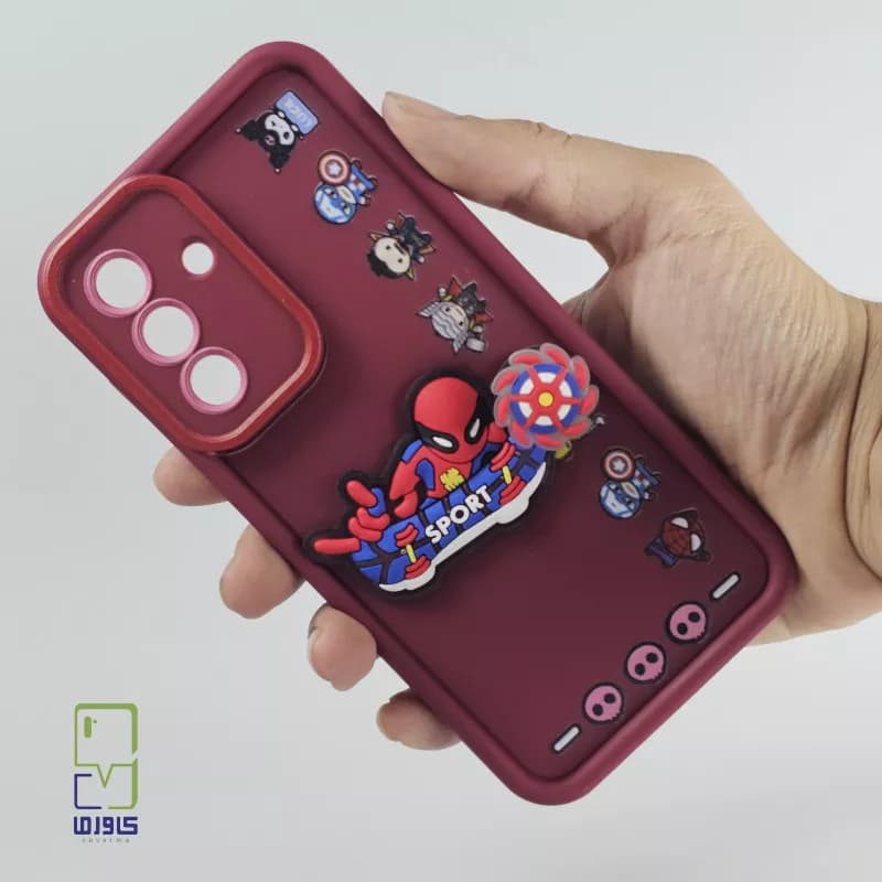 قاب گوشی A56 فانتزی دخترانه | عروسکی آلبالویی samsung a56