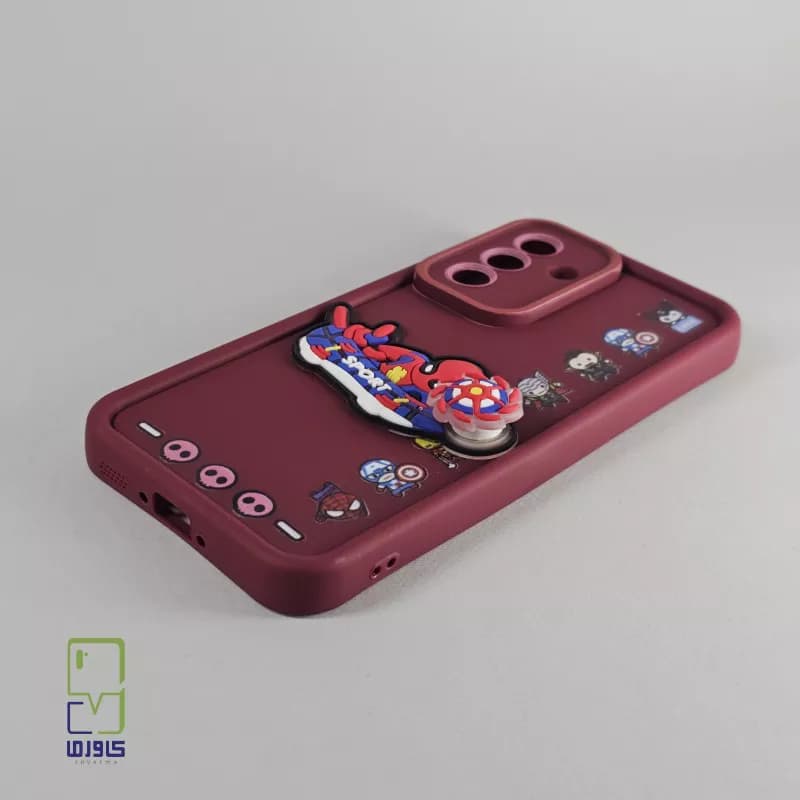قاب گوشی A56 فانتزی دخترانه | عروسکی آلبالویی samsung a56 — تصویر ۴