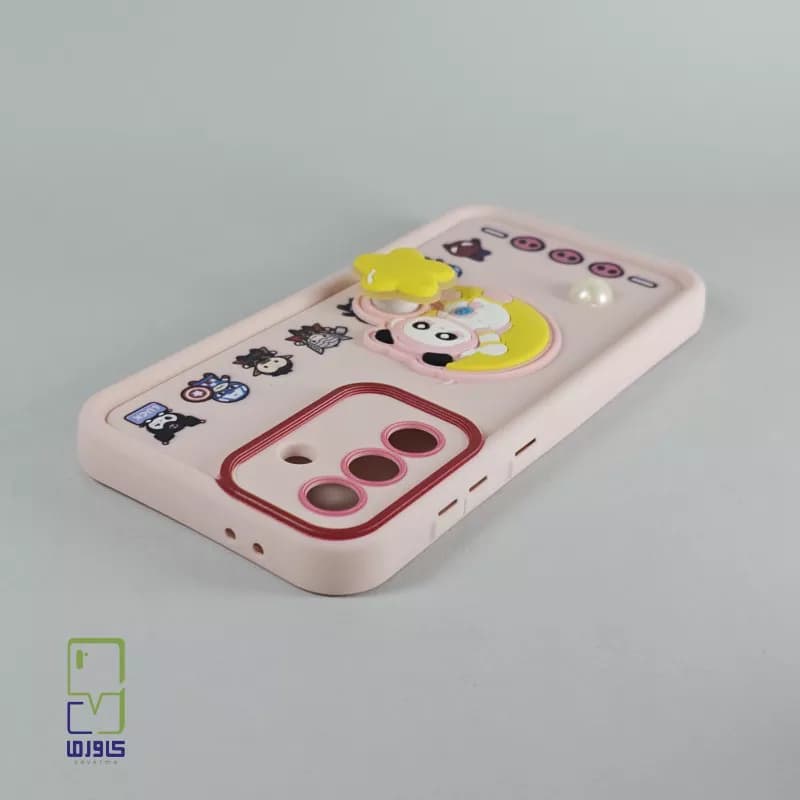 قاب گوشی A36 فانتزی دخترانه | عروسکی صورتی samsung a36 — تصویر ۳