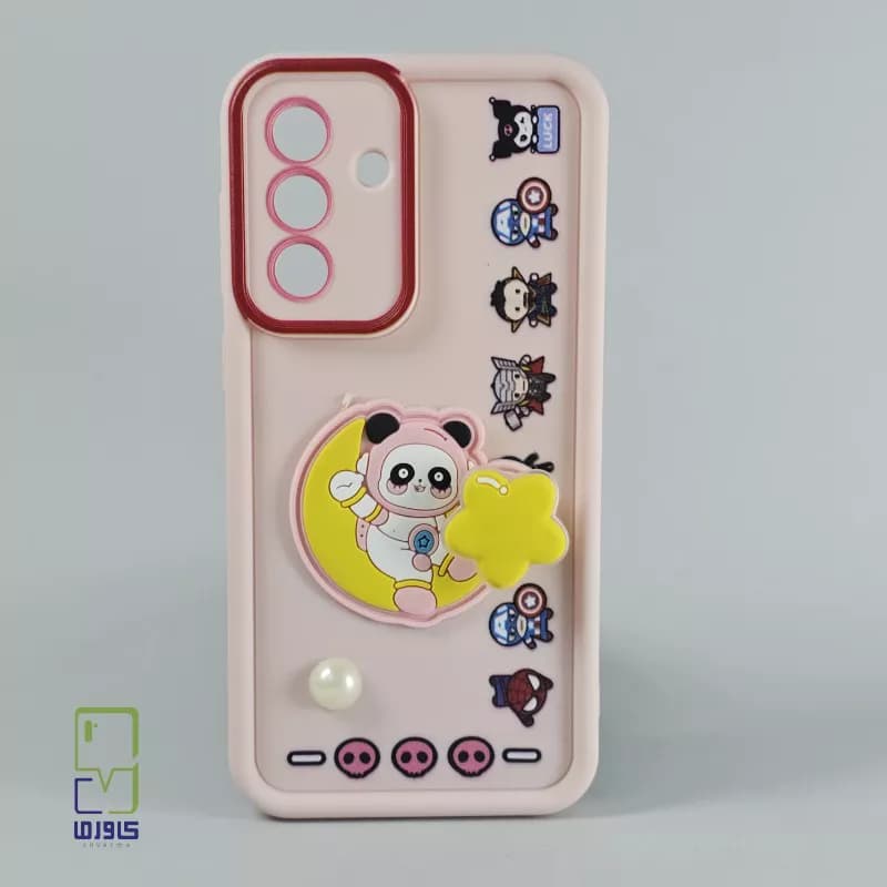 قاب گوشی A36 فانتزی دخترانه | عروسکی صورتی samsung a36 — تصویر ۲