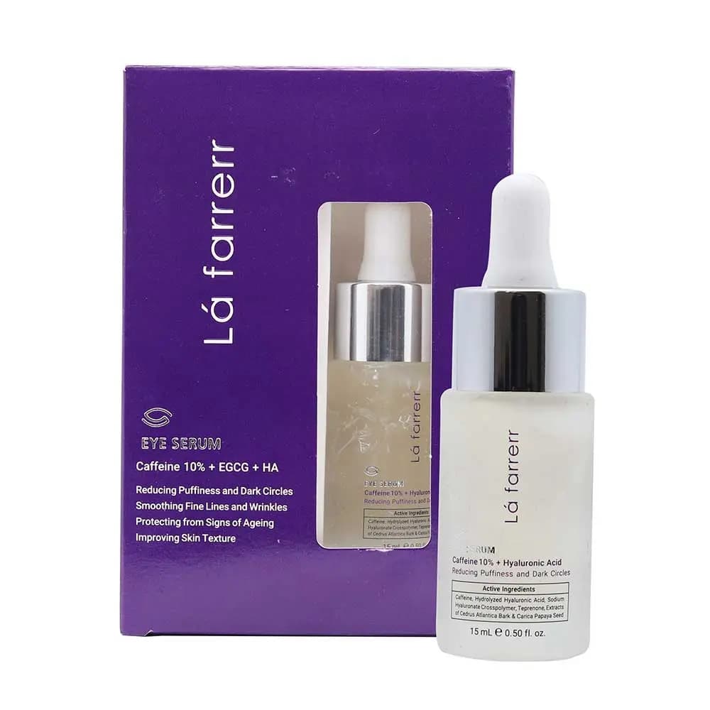 سرم دور چشم کافئین 10 درصد و هیالورونیک اسید لافارر 15ml — تصویر ۳