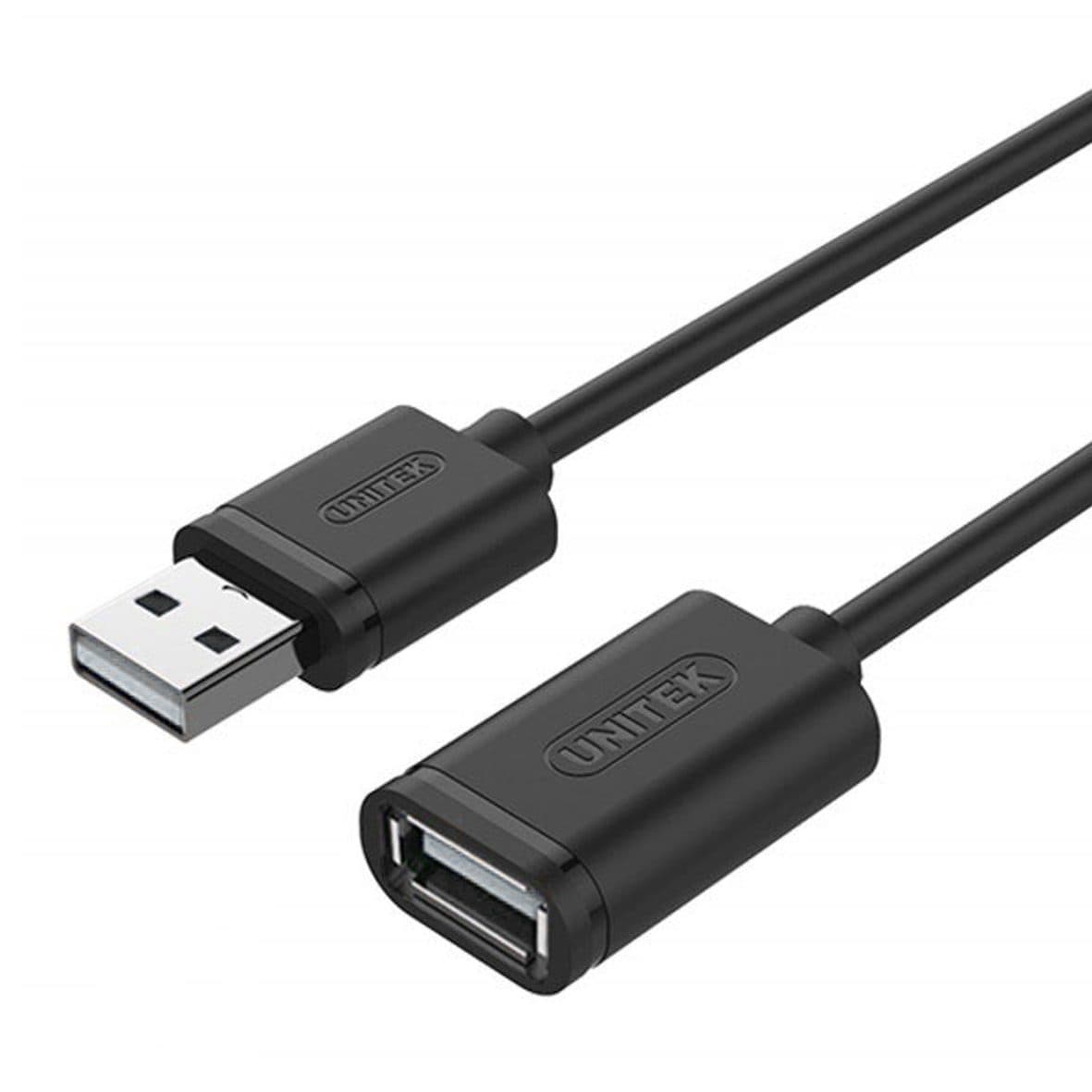 کابل افزایش طول USB 2.0 یونیتک مدل Y-C418GBK به طول 5 متر کد 1906