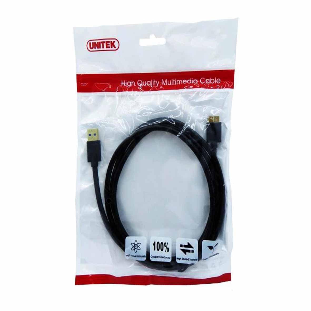 کابل هارد اکسترنال USB 3.0 یونیتک مدل Y-C461GBK طول 1 متر کد 1912 — تصویر ۲