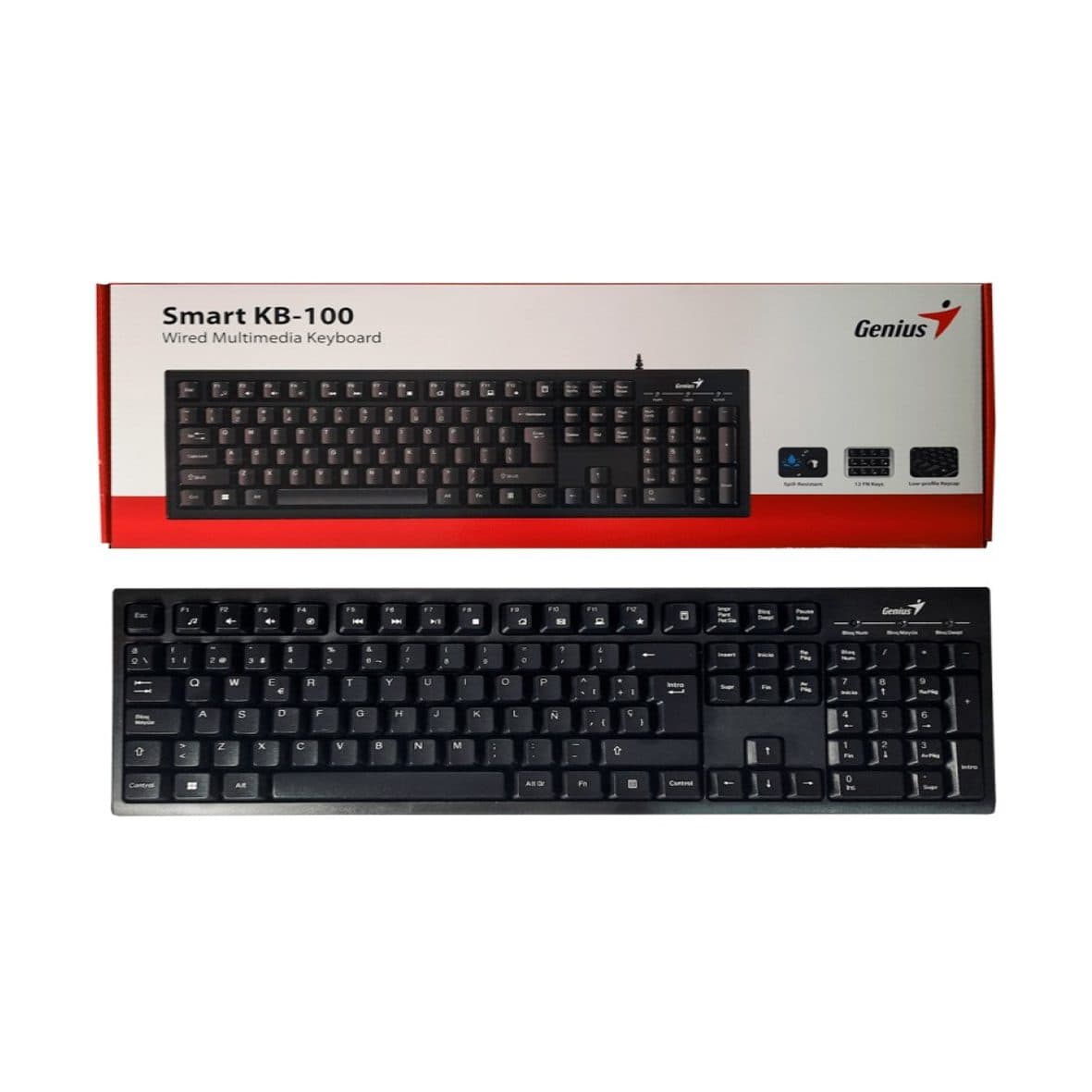 کیبورد باسیم جنیوس مدل Smart KB-100 ا Smart KB-100 Multimedia Keyboard کد 2020